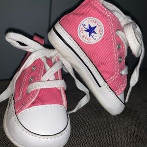 Pink Baby Converse Chuck Taylor shoes! So cute!